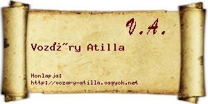 Vozáry Atilla névjegykártya